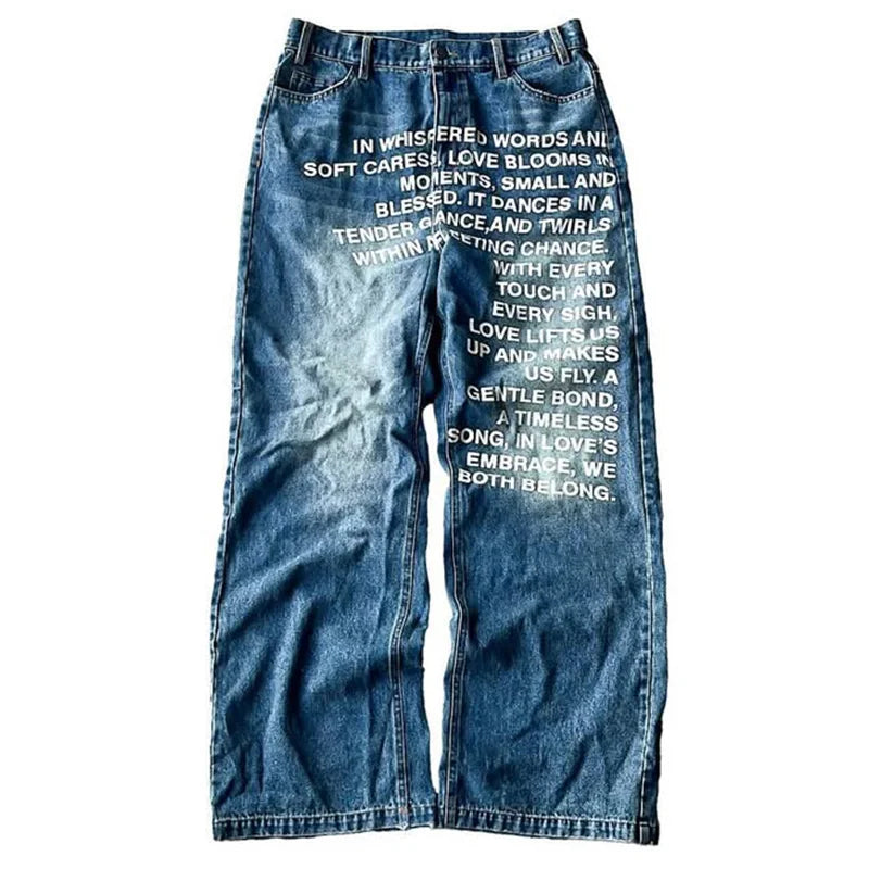 LETTERS- JEANS WIDE LEG