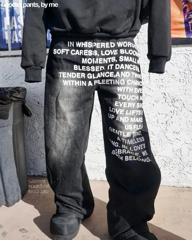 LETTERS- JEANS WIDE LEG