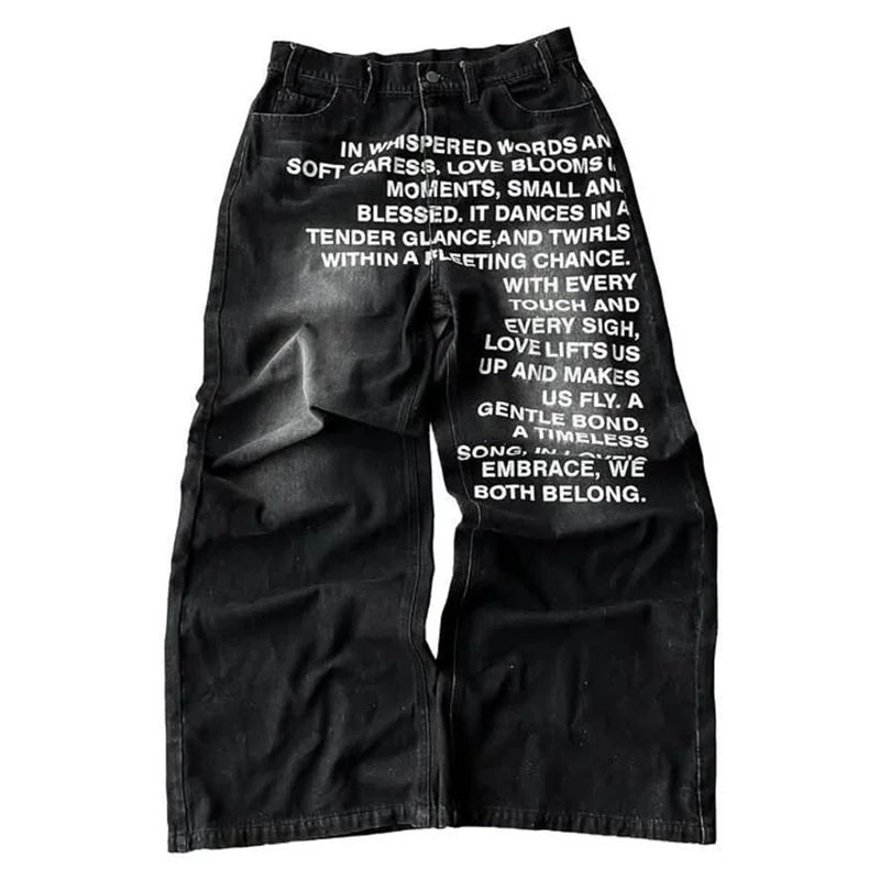 LETTERS- JEANS WIDE LEG